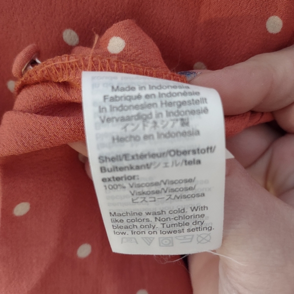 Madewell Heather Button-Front Dress in Polka Dot Size Medium SOLD OUT ONLINE - Picture 4 of 7